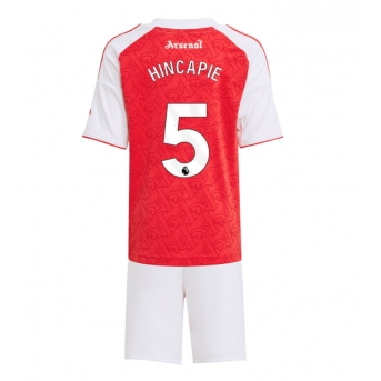 Billige Fotballdrakt Arsenal Piero Hincapie #5 Replika Hjemmedraktsett Barn 2025-26 Kortermet (med bukser)